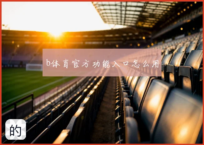 b体育官方功能入口怎么用